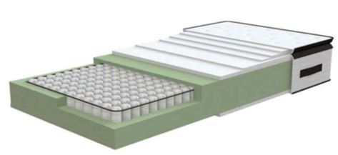 Materasso a molle Insacchettate e Memory altezza 30 cm matrimoniale 170x190