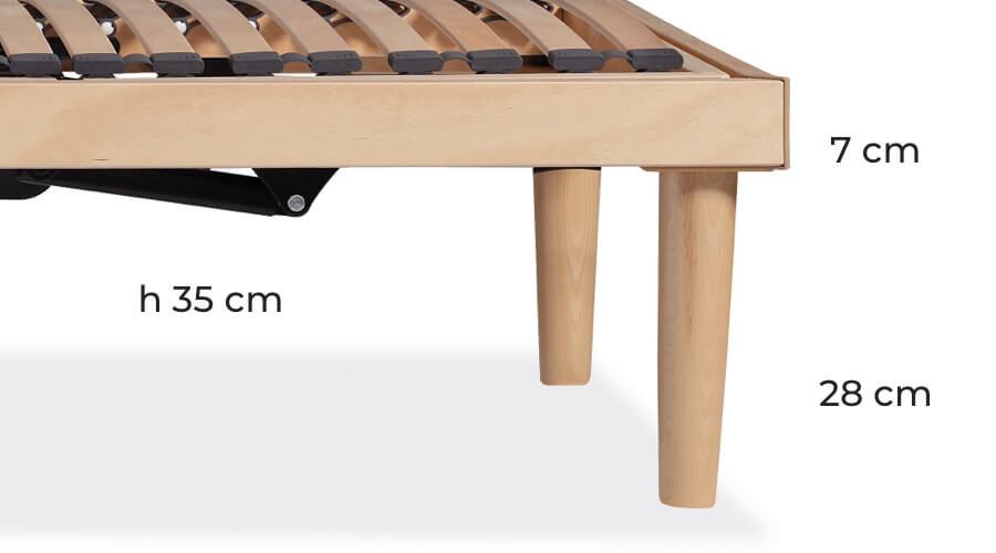 Rete con Movimento Elettrica telaio legno Singola misura 80x190