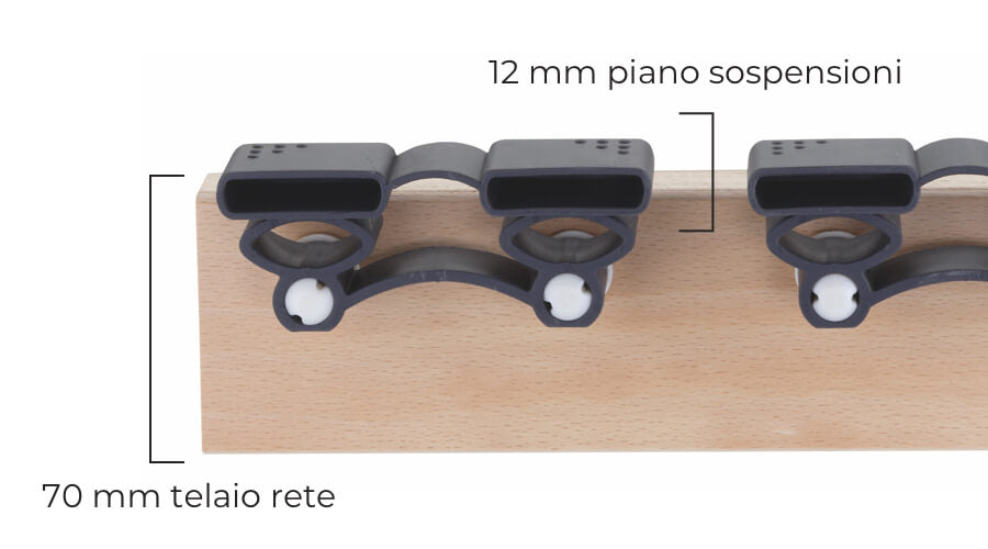 Rete con Movimento Elettrica telaio legno Singola misura 80x190