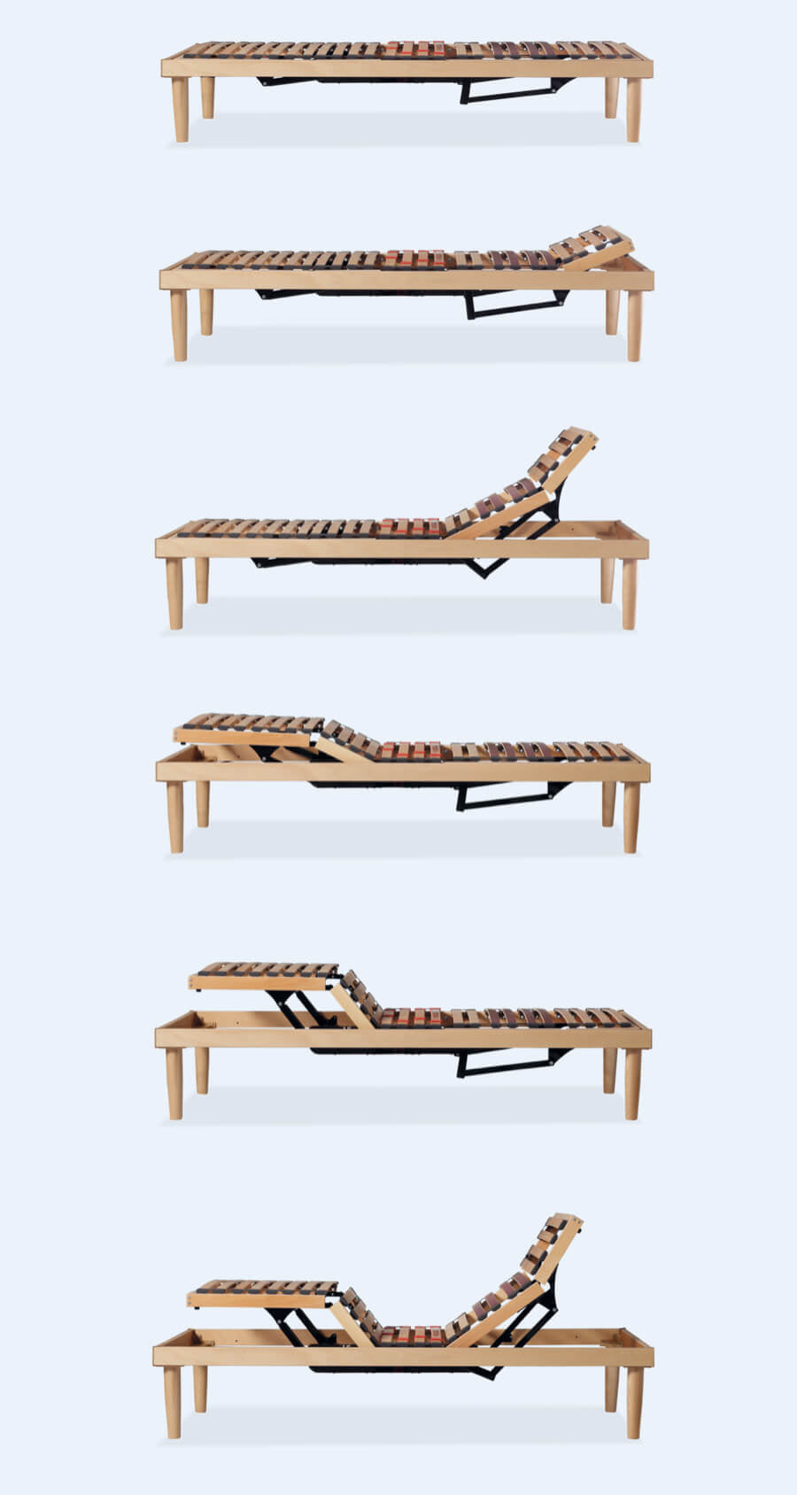 Rete con Movimento Elettrica telaio legno Singola misura 80x190